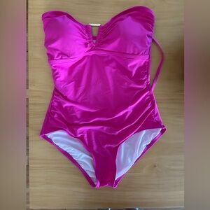 Michael Kors Vibrant Pink One-Piece Swimsuit- size 12